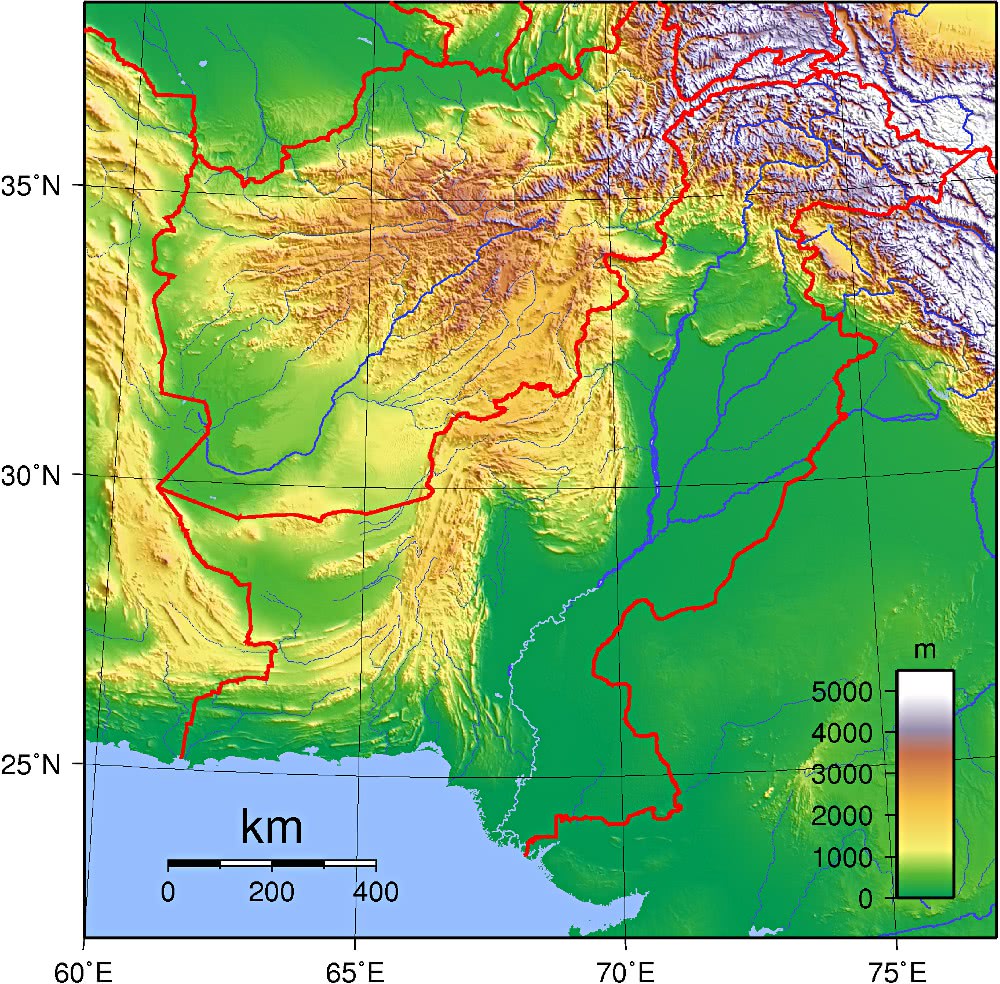 Pakistan Topography