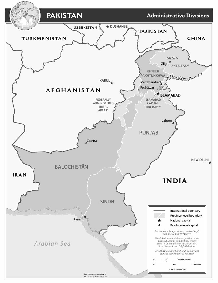 Pakistan regions 2010