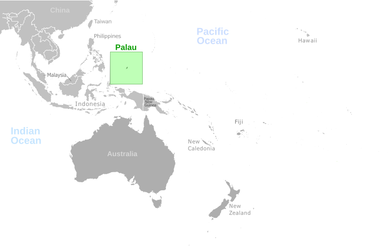 Palau location label