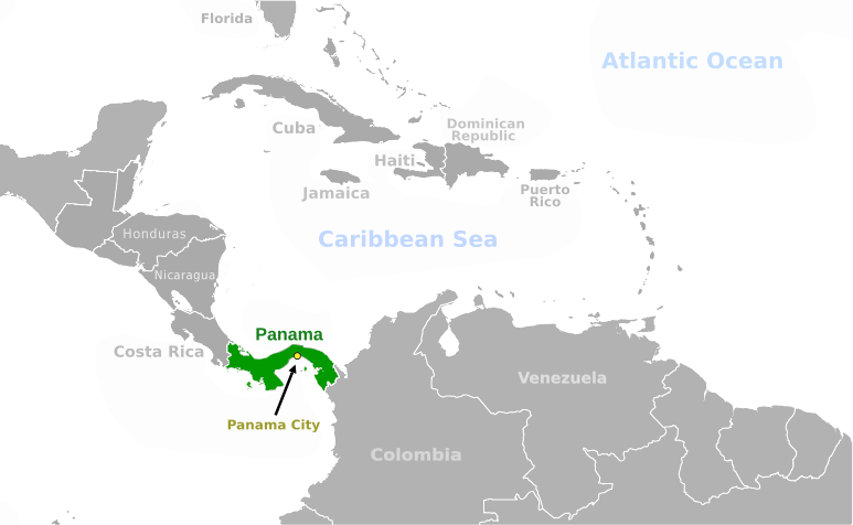Panama location label