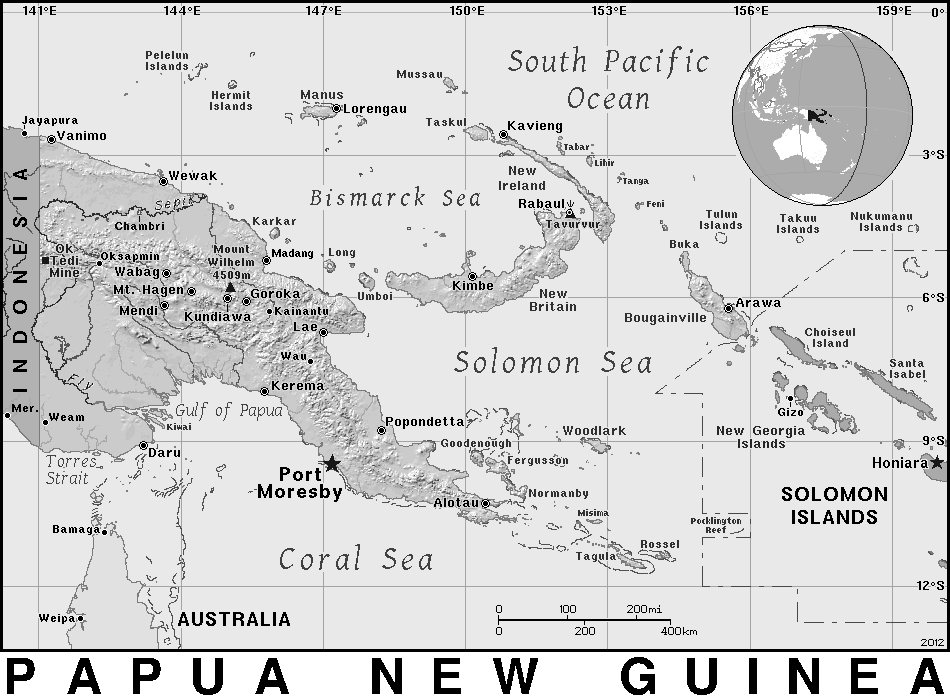 Papua New Guinea BW