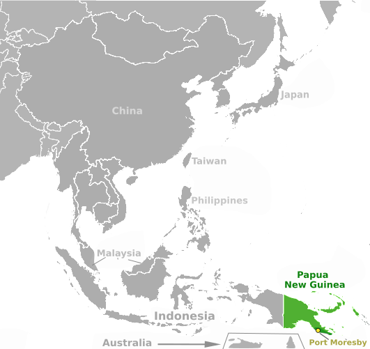 Papua New Guinea location label