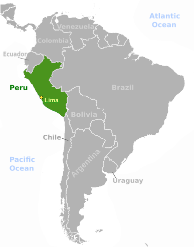 Peru location label