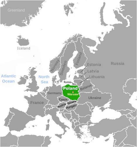 Poland location label
