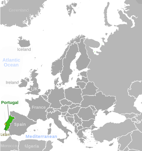 Portugal location label