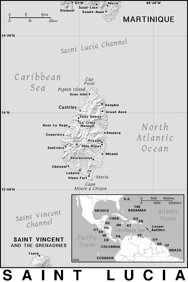 Saint Lucia BW