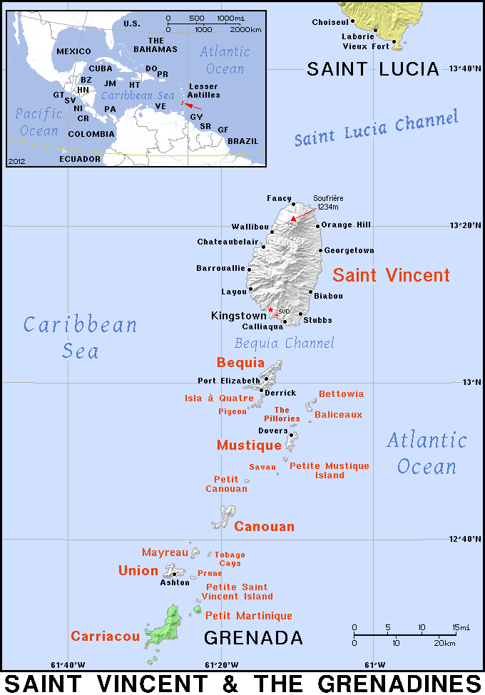 Saint Vincent Grenadines detailed