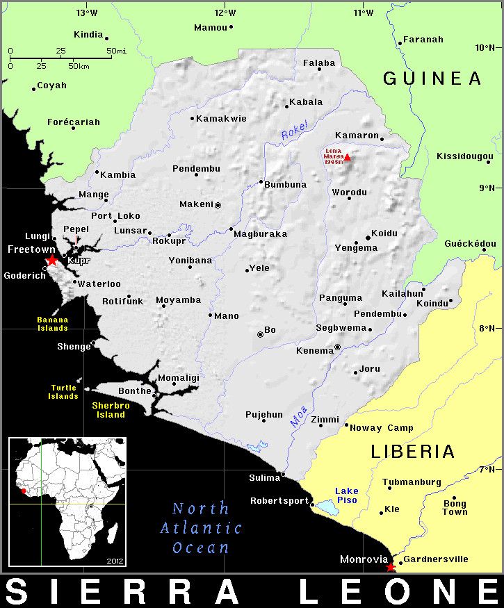Sierra Leone dark detailed