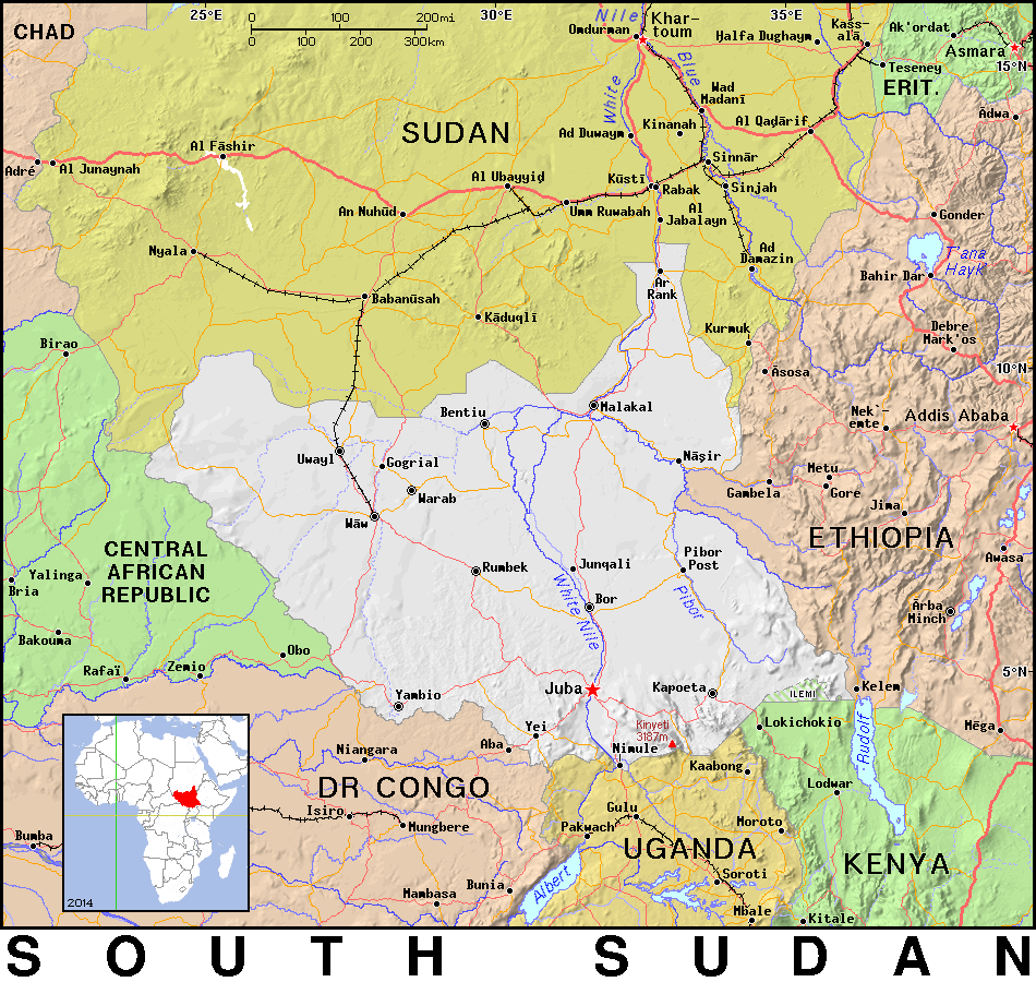 South Sudan detailed 2