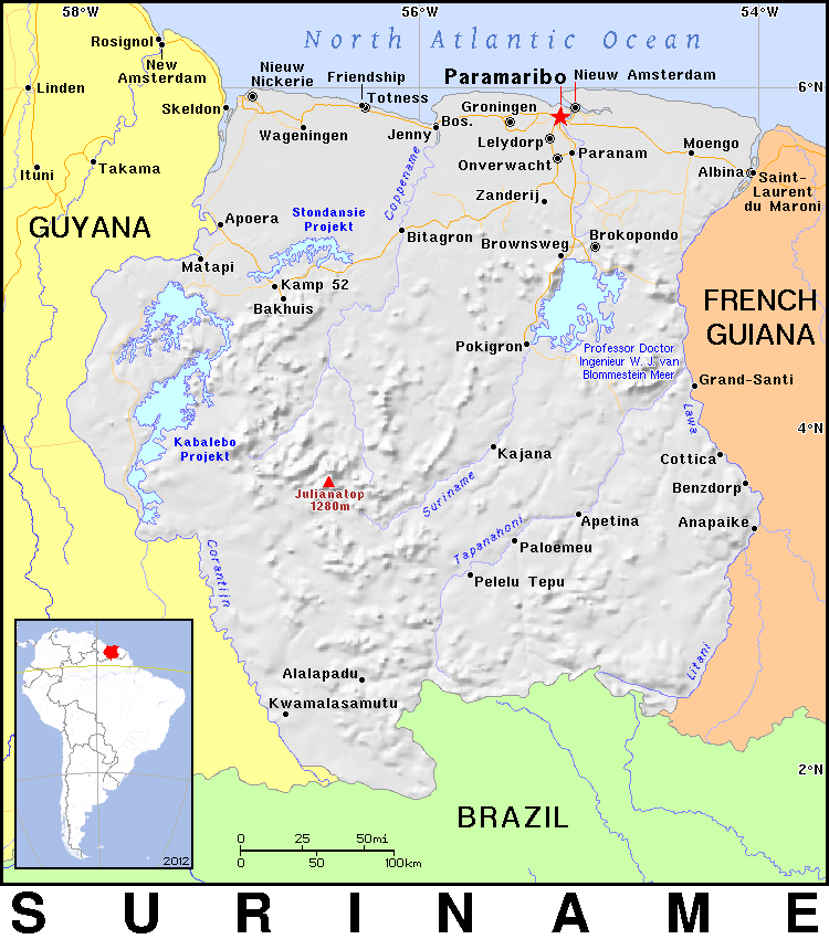 Suriname detailed