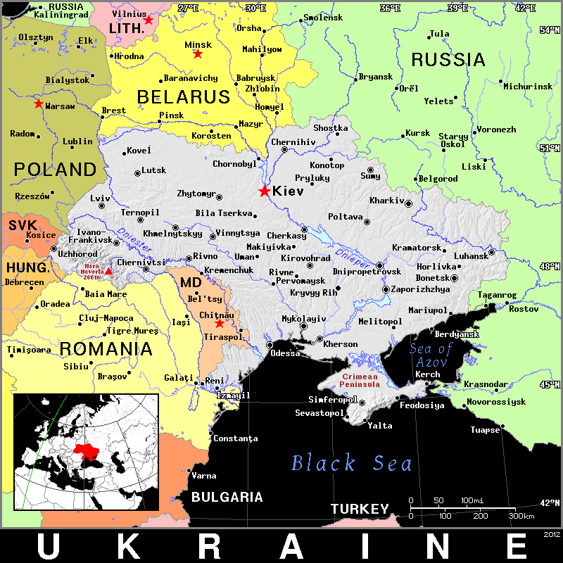Ukraine dark detailed