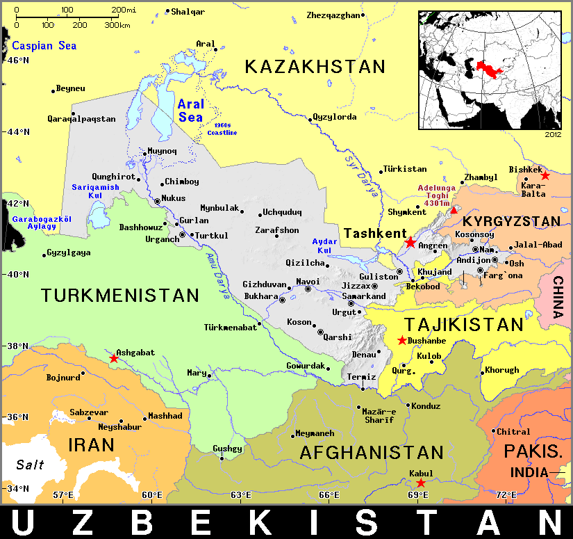 Uzbekistan dark detailed