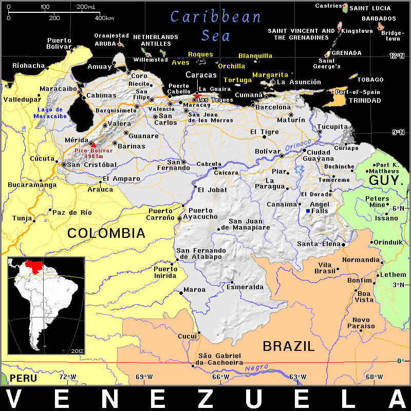 Venezuela dark detailed