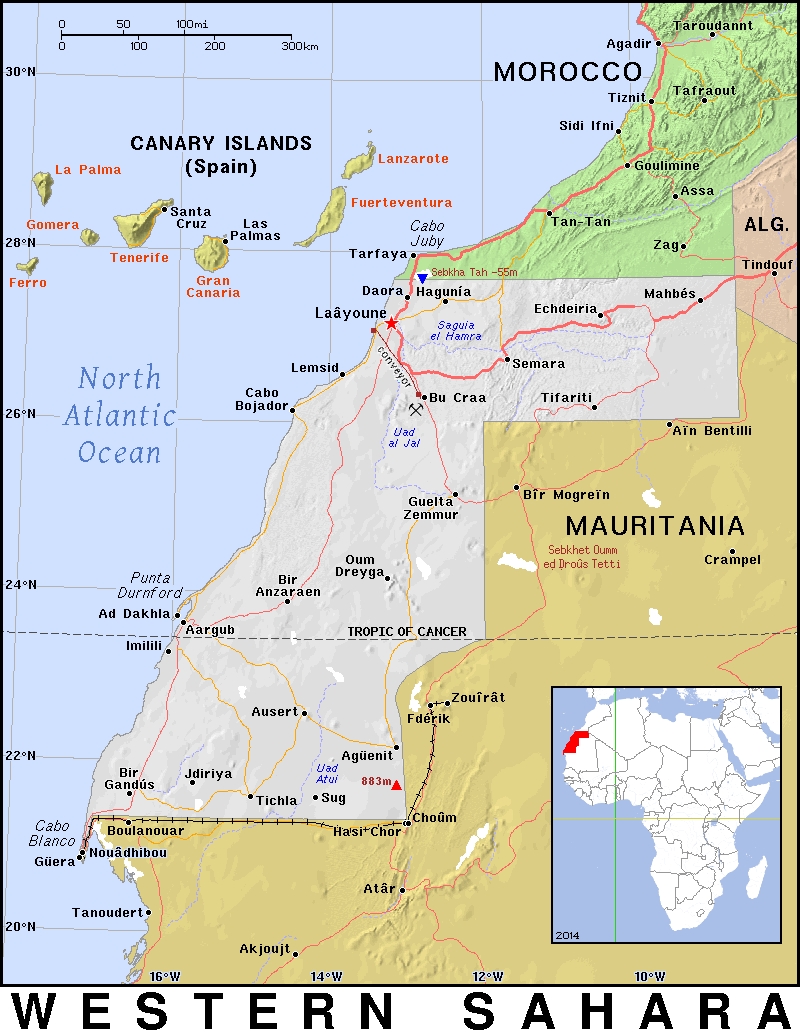 Western Sahara detailed 2