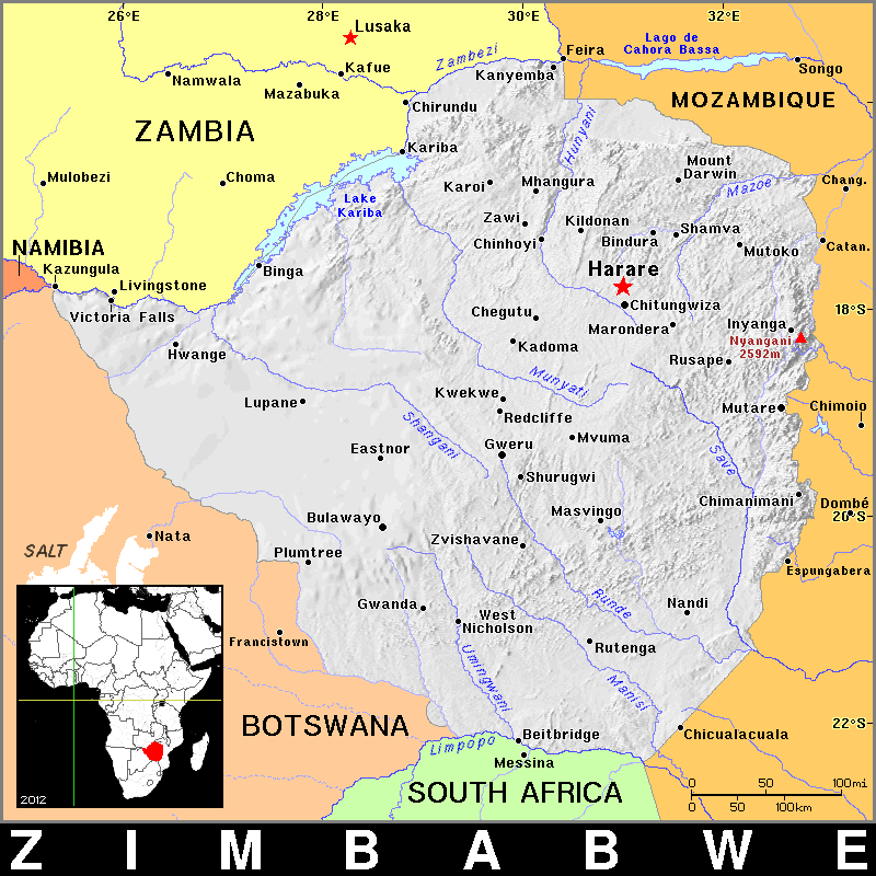 Zimbabwe dark detailed