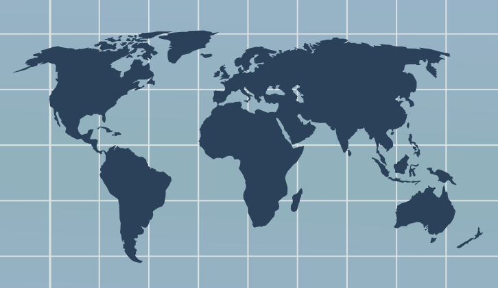 world map grid