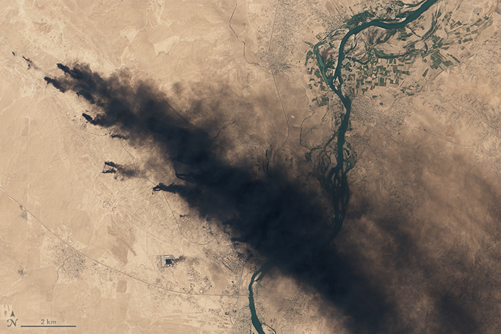 Iraq oil fires 2016 2