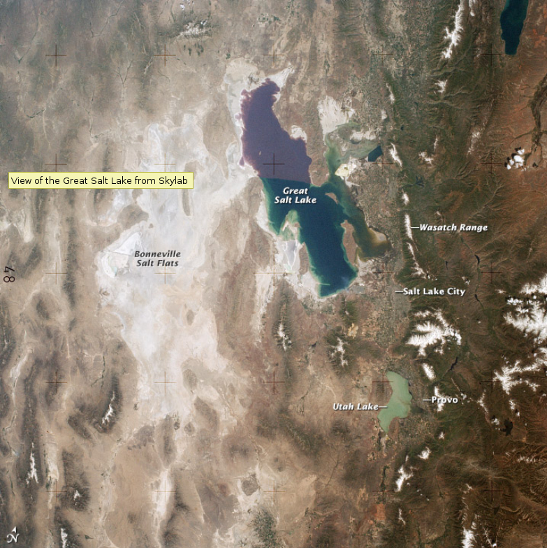 Great Salt lake from Skylab