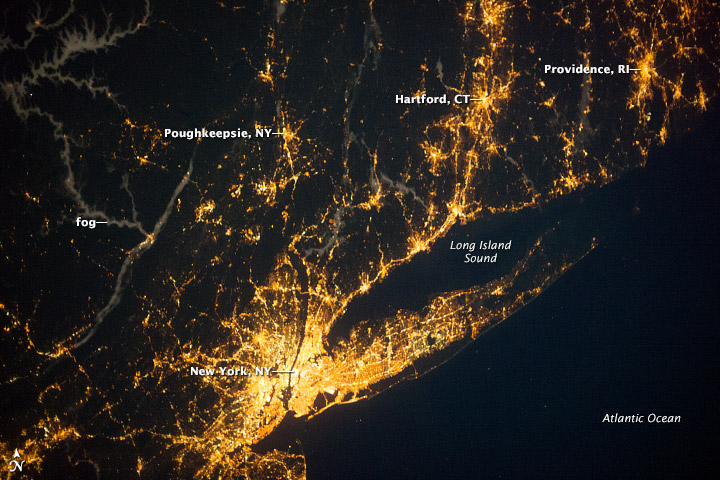 Long Island at night
