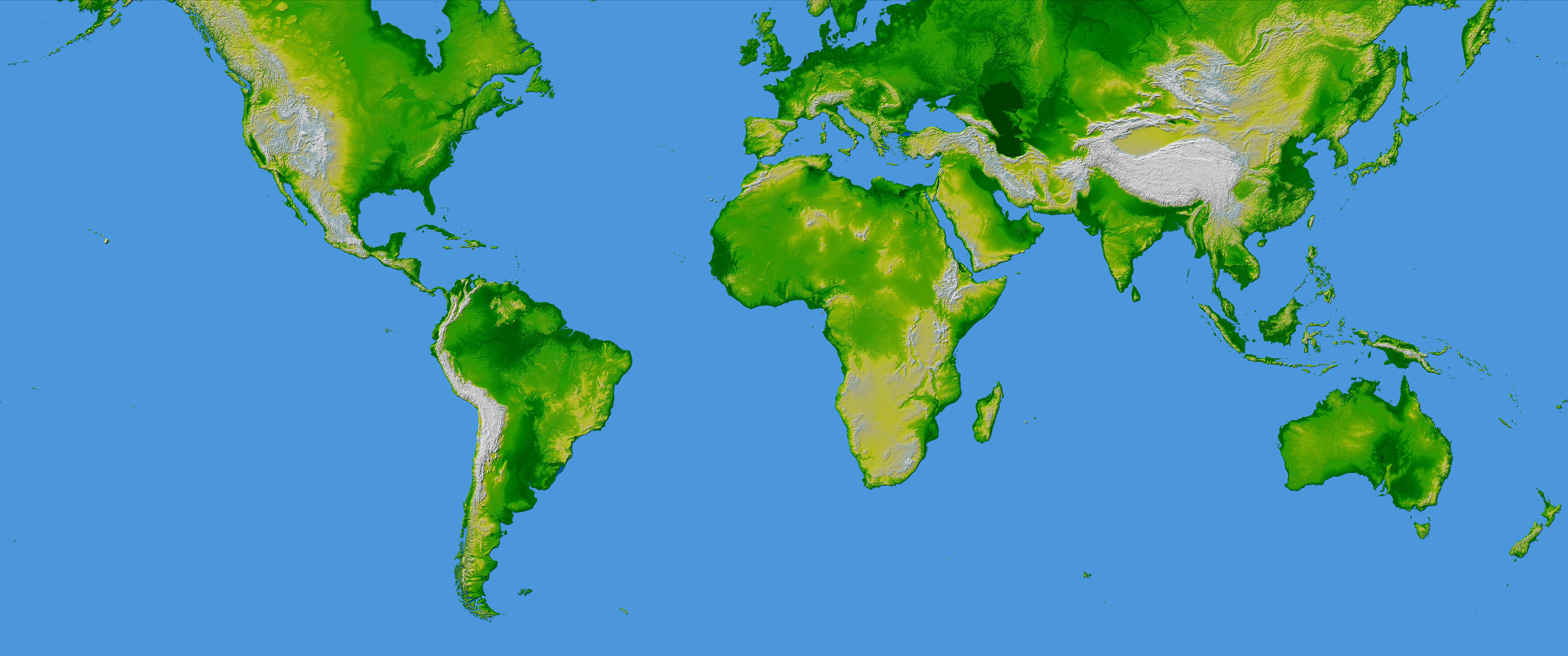 World topography