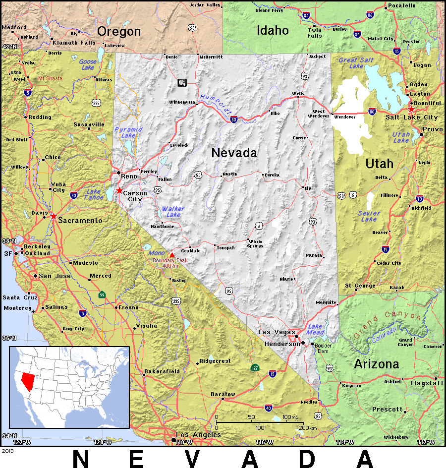 Nevada topo