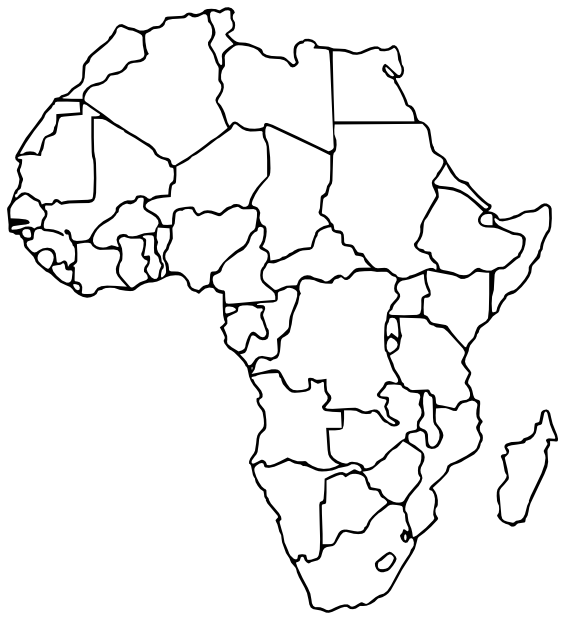 african countries blank