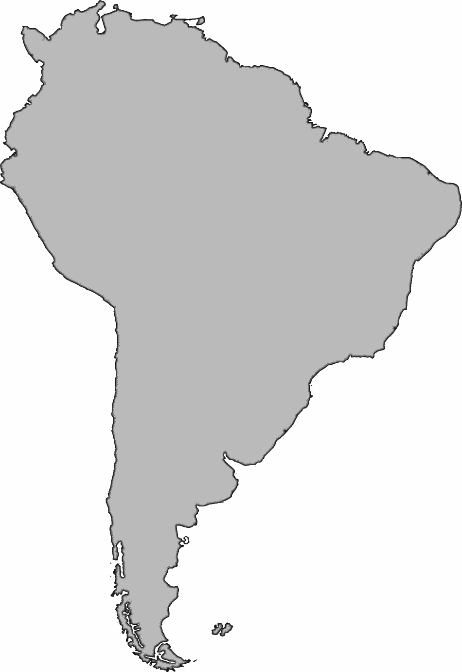 South America large BW