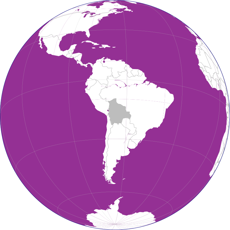 Bolivia on purple
