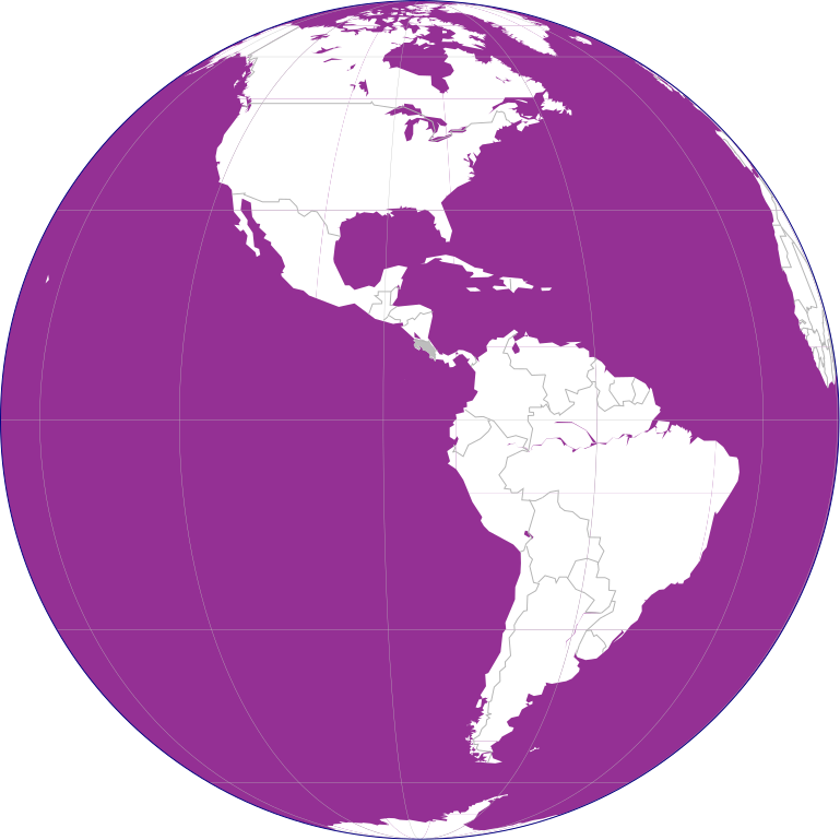 Costa Rica on purple
