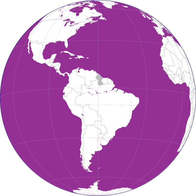 Guyana on purple