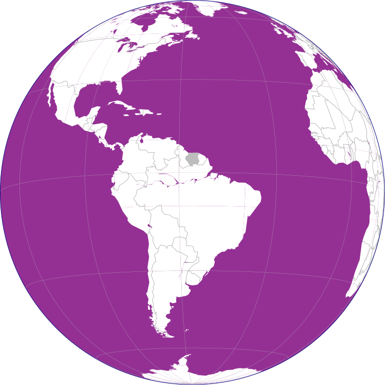 Suriname on purple