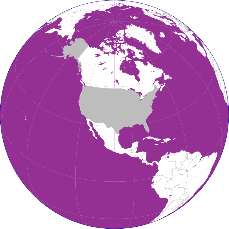 United States on purple