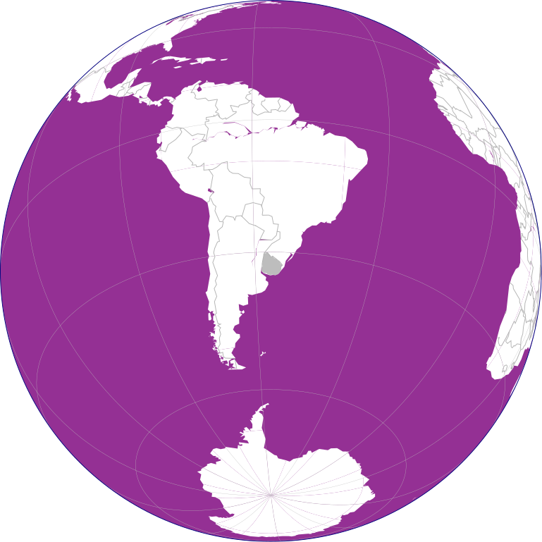 Uruguay on purple