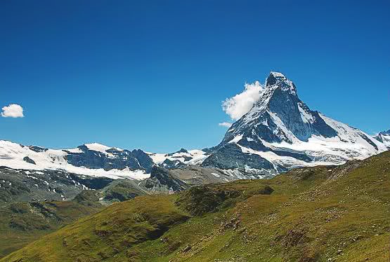 Matterhorn seen from above Zermatt