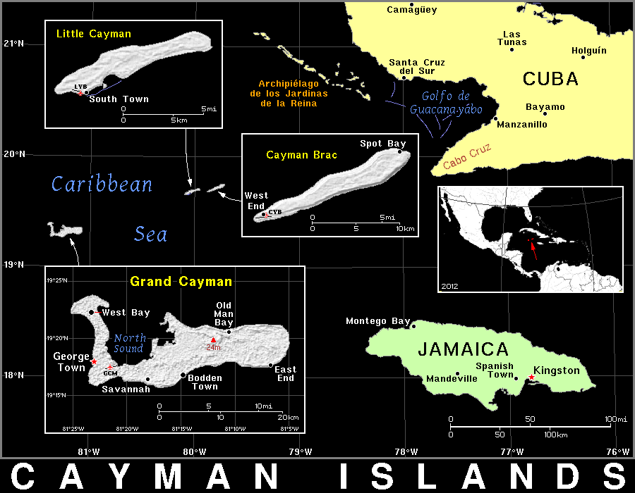 Cayman Islands detailed dark