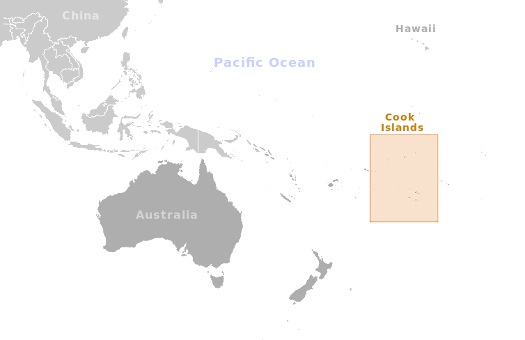 Cook Islands location label