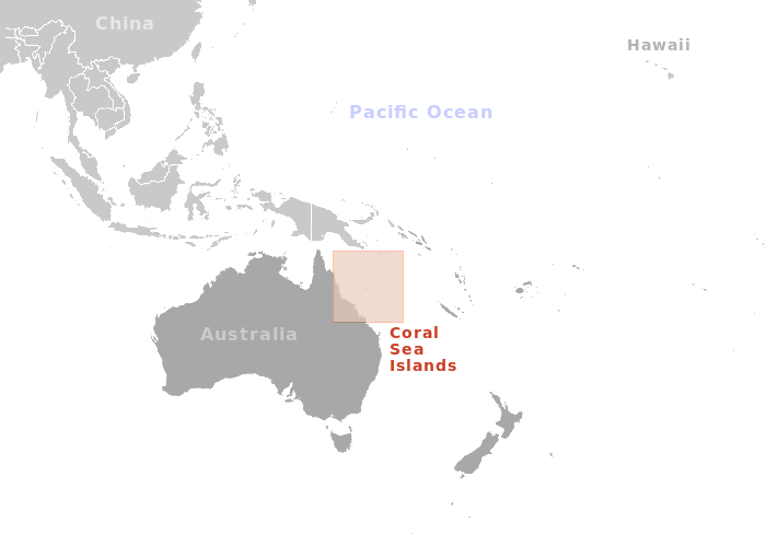 Coral Sea Islands location label