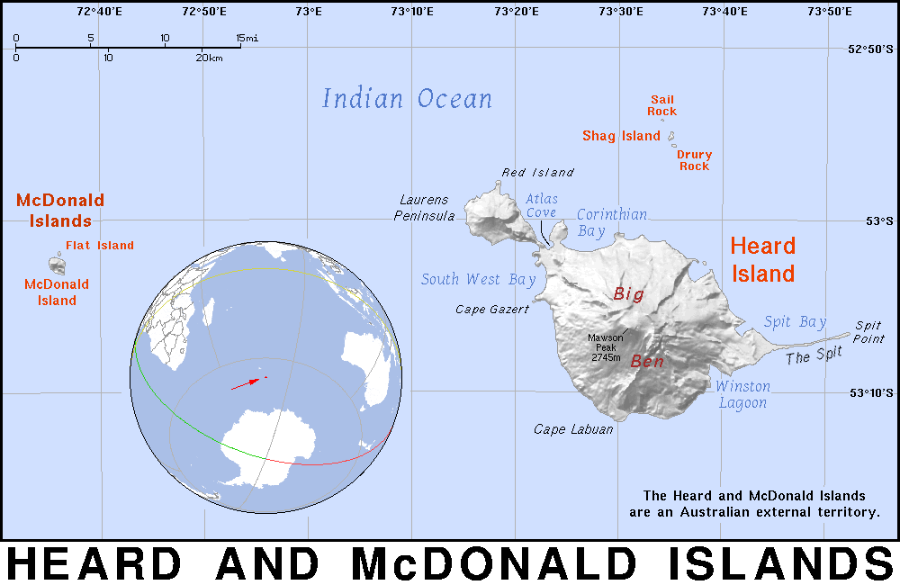 Heard and McDonald Islands detailed