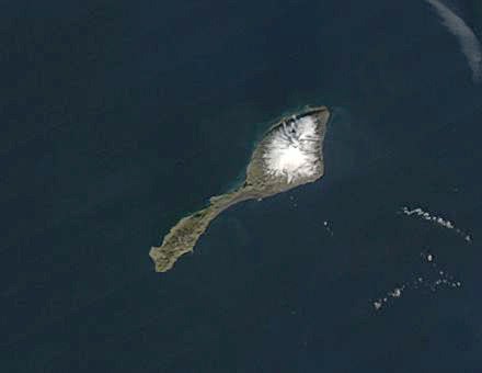 Jan Mayen volcanic island