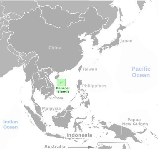 Paracel Islands location label