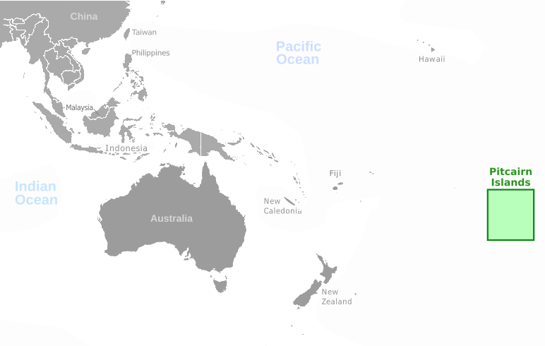Pitcairn Islands location label