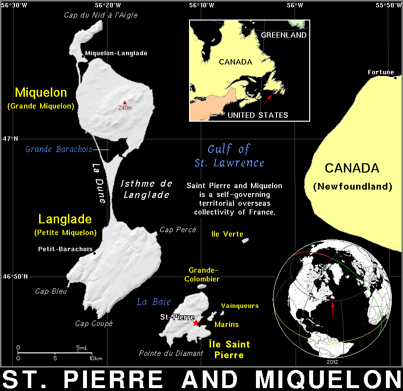 St Pierre and Miquelon dark detailed