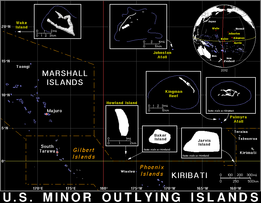US minor outlying islands dark detailed