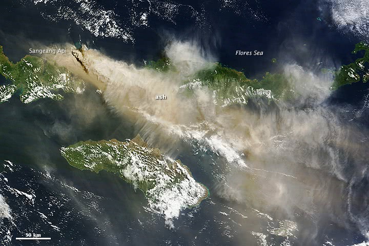 Sangeang Api erupts  Indonesia