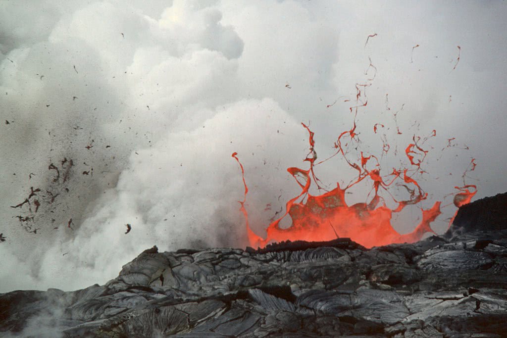 lava bubble bursts