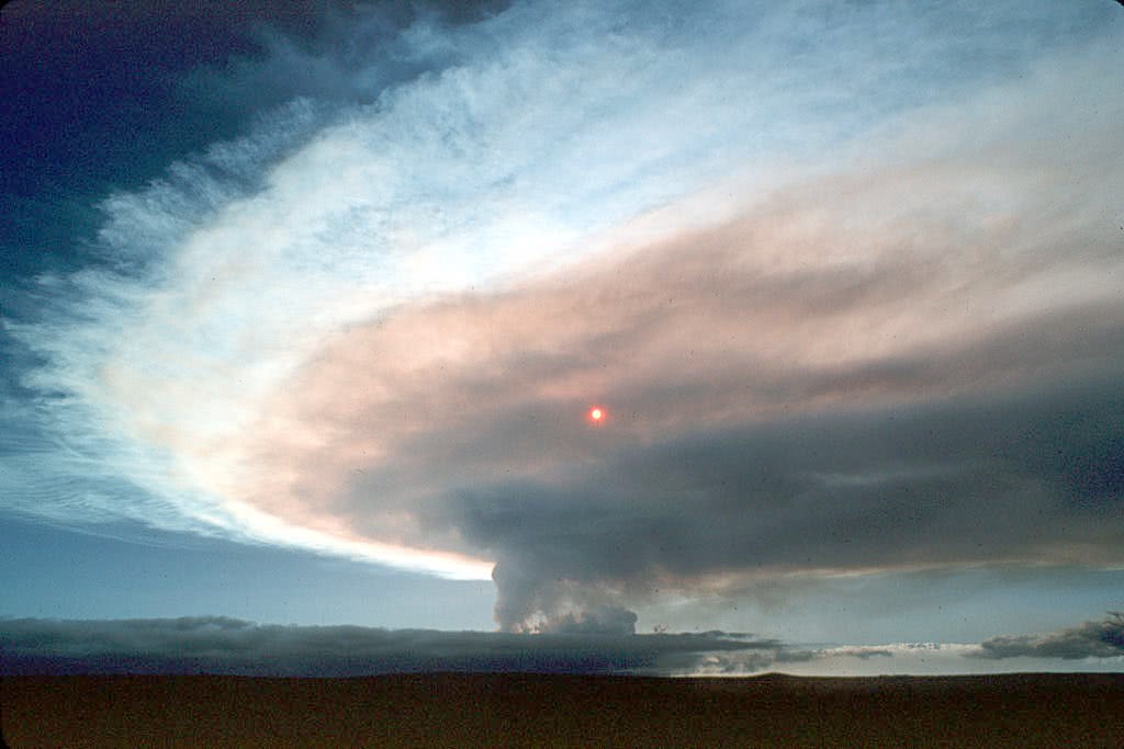 sun through fume cloud