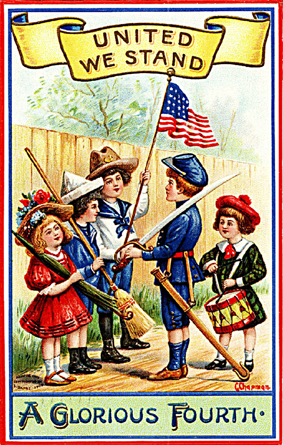4th of July Vintage Postcard