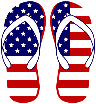 patriotic flip flops