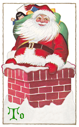 chimney Santa tag
