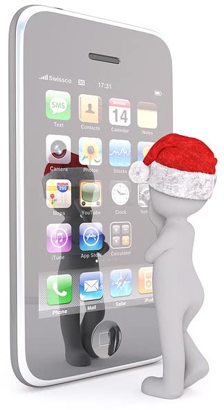 Santa cap smartphone